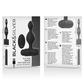 BLACK&SILVER - TUCKER SMALL SILICONE ANAL PLUG REMOTE CONTROL BLACK&SILVER