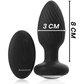 Black&Silver Wells Plug Silicone Anal Rotator with Remote Control, featuring body-friendly silicone and a wide base for safe use.