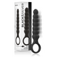 Black&Silver Bob Powerful Silicone Anal Dilator with ergonomic design and vibration for enhanced comfort and stimulation.