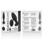 Black & Silver Wells Plug Silicone Anal Rotator with Remote Control Packaging