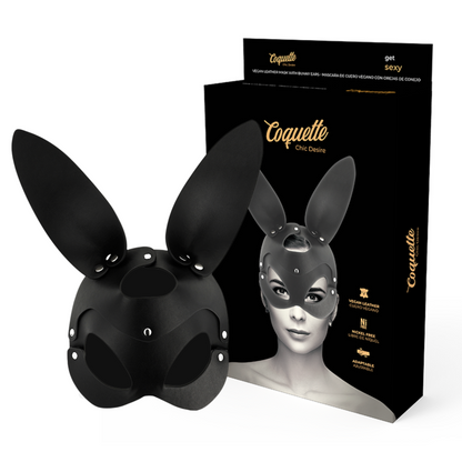 COQUETTE CHIC DESIRE - МАСКА ИЗ ВЕГАНСКОЙ КОЖИ С УШКАМИ ЗАЙКИ