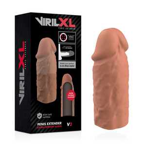 VIRILXL - ЖИДКИЙ СИЛИКОН V3 КОРИЧНЕВЫЙ УДЛИНИТЕЛЬ ПЕНИСА