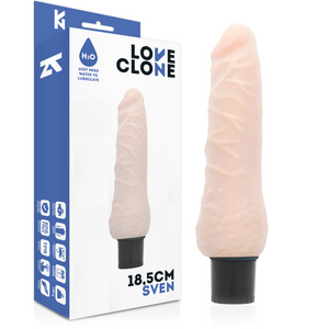 LOVECLONE - SVEN САМОСМАЗЫВАЮЩИЙСЯ ВИБРАТОР 18,5 СМ -O- 3,3 СМ