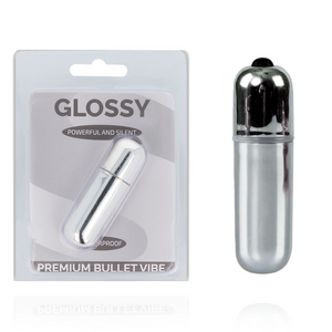 GLOSSY - PREMIUM VIBE VIBRATING BULLET 10V SILVER GLOSSY