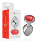 INTENSE - METAL ANAL PLUG WITH RED CRYSTAL SIZE M INTENSE ANAL TOYS