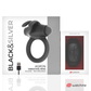 Black & Silver Agron vibrating ring with remote control, silicone, Rechargeable | Watchme packaging