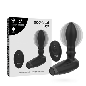 ADDICTED TOYS - INFLATABLE REMOTE CONTROL PLUG - 10 MODES OF VIBRATION ADDICTED TOYS