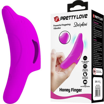 PRETTY LOVE — DELPHINI SPĒCĪGS PURPURA PIRKSTA STIMULATORS