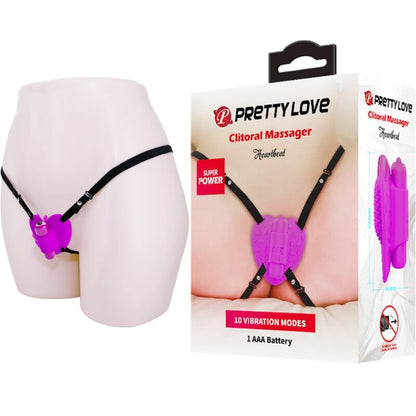 PRETTY LOVE - HEARTBEAT CLITORIS MASSAGER 10 VIBRATION MODES PURPLE PRETTY LOVE FLIRTATION