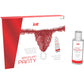 INTT Brazilian Panty Red with Pearls and Strawberry Gel 50ml Pack - Erotic Lingerie Set with Lubricating Gel