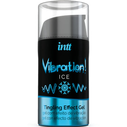 INTT Vibration Ice 15ml, intimate stimulating gel with vibrating and ice effects, mint flavor for enhanced sensations.