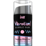 INTT Vibration Bubble Gum 15ml intimate stimulant gel with liquid vibrating effects and sweet bubble gum flavor