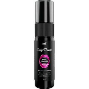 INTT Deep Throat oral refreshing spray with mint flavor, designed for a cooling, tingling effect during intimate moments.