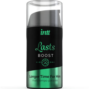 INTT Lasts Boost male ejaculation delay gel with clove and mint, prolongs erection and enhances performance, 12ml bottle
