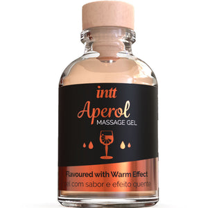 INTT Aperol massage gel bottle with warm effect, ideal for enhancing intimate moments with massage and oral use.