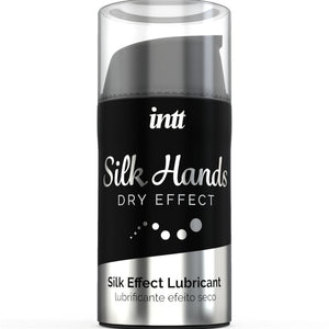 INTT Silk Hands Dry Effect Lubricant 15ml bottle with concentrated silicone formula for smooth, long-lasting lubrication.