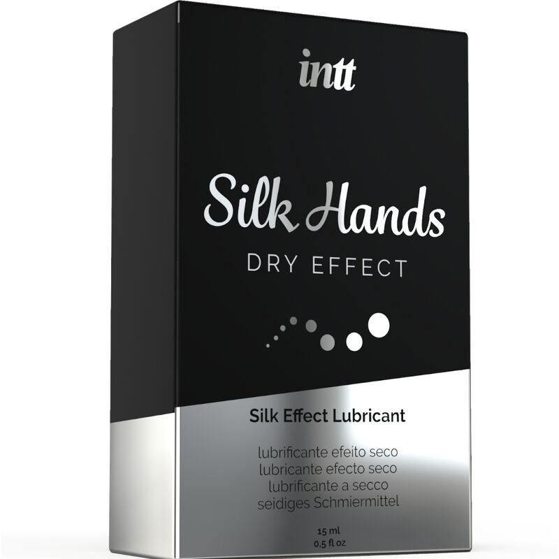 INTT Silicone Lubricant 15ml - Silk Hands, Concentrated Formula, Long-lasting, Water-Compatible, Black Packaging