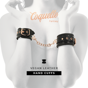COQUETTE CHIC DESIRE - ЧЕРНЫЕ НАРУЧНИКИ ПРЕМИУМ-КЛАССА С НЕОПРЕНОВОЙ ПОДКЛАДКОЙ