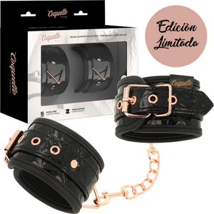 COQUETTE CHIC DESIRE - ЧЕРНЫЕ НАРУЧНИКИ ПРЕМИУМ-КЛАССА С НЕОПРЕНОВОЙ ПОДКЛАДКОЙ