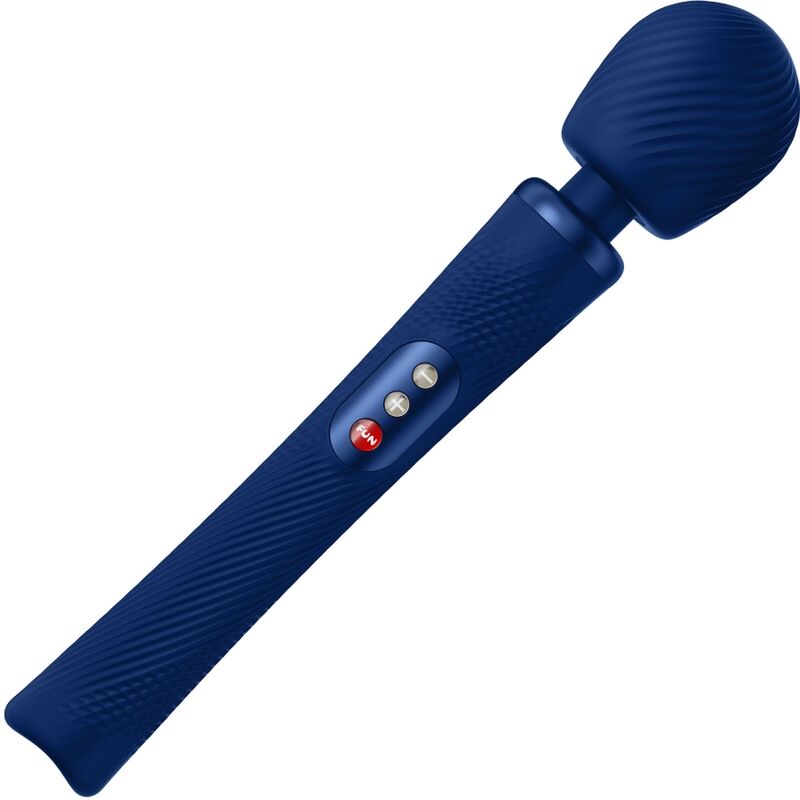 FUN FACTORY — VIM SILIKONA UZLĀDĒJAMS VIBRĒJOŠS SVĒRTS RUMBLE WAND MIDNIGHT BLUE