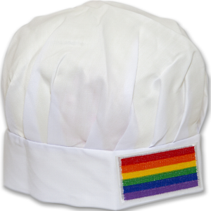 PRIDE - LGBT FLAG COOKS HAT WITH LGBT FLAG PRIDE