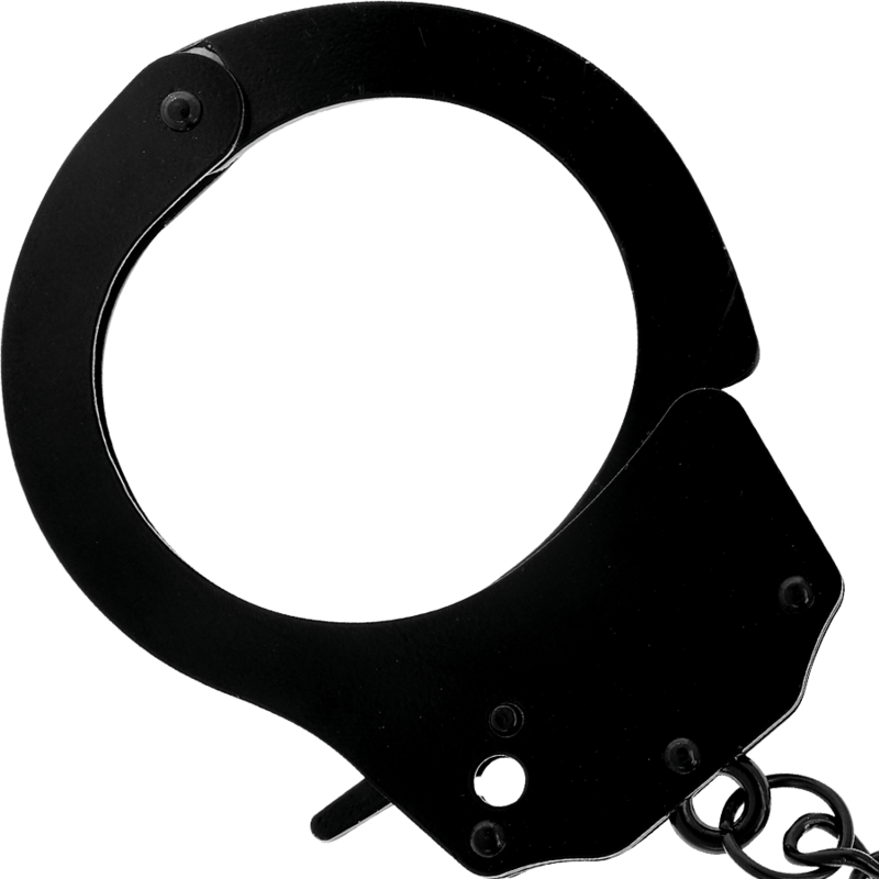 DARKNESS - METAL HANDCUFFS FOR BLACK HANDS DARKNESS BONDAGE