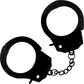 DARKNESS - METAL HANDCUFFS FOR BLACK HANDS DARKNESS BONDAGE