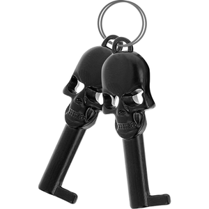 FETISH SUBMISSIVE - METAL HANDCUFFS FOR BLACK HANDS WITH SKULL KEY FETISH SUBMISSIVE BONDAGE