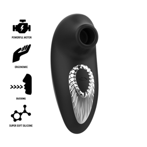 BLACK&SILVER Drake Deluxe Sucking Vibe Rechargeable Silicone, ergonomic design, powerful motor, clitoral suction stimulator