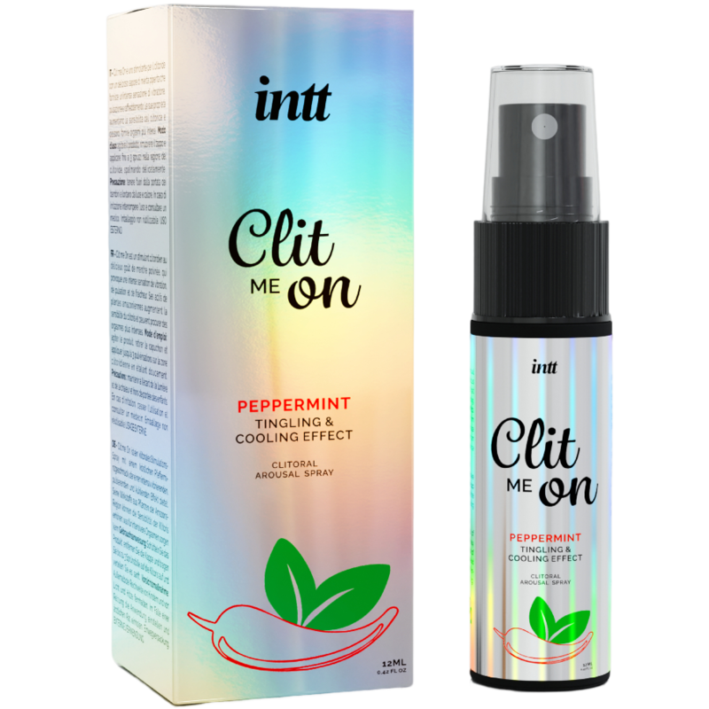 INTT Clit Me On Peppermint 12ml Clitoral Arousal Spray with Cooling Effect and Amazonian Plant Ingredients.