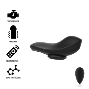 BLACK&SILVER - PRESTON RECHARGEABLE SILICONE VIBRATOR PANTIE BLACK BLACK&SILVER