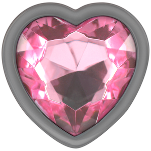 INTENSE - ALUMINUM METAL ANAL PLUG PINK HEART SIZE M INTENSE ANAL TOYS