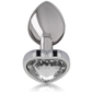 INTENSE - ANAL PLUG METAL ALUMINUM WHITE HEART SIZE L INTENSE ANAL TOYS