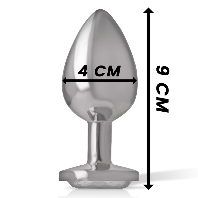 INTENSE - ANAL PLUG METAL ALUMINUM WHITE HEART SIZE L INTENSE ANAL TOYS