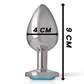 INTENSE - ALUMINUM METAL ANAL PLUG BLUE HEART SIZE L