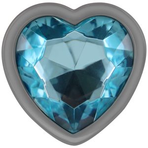INTENSE - ALUMINUM METAL ANAL PLUG BLUE HEART SIZE L INTENSE ANAL TOYS