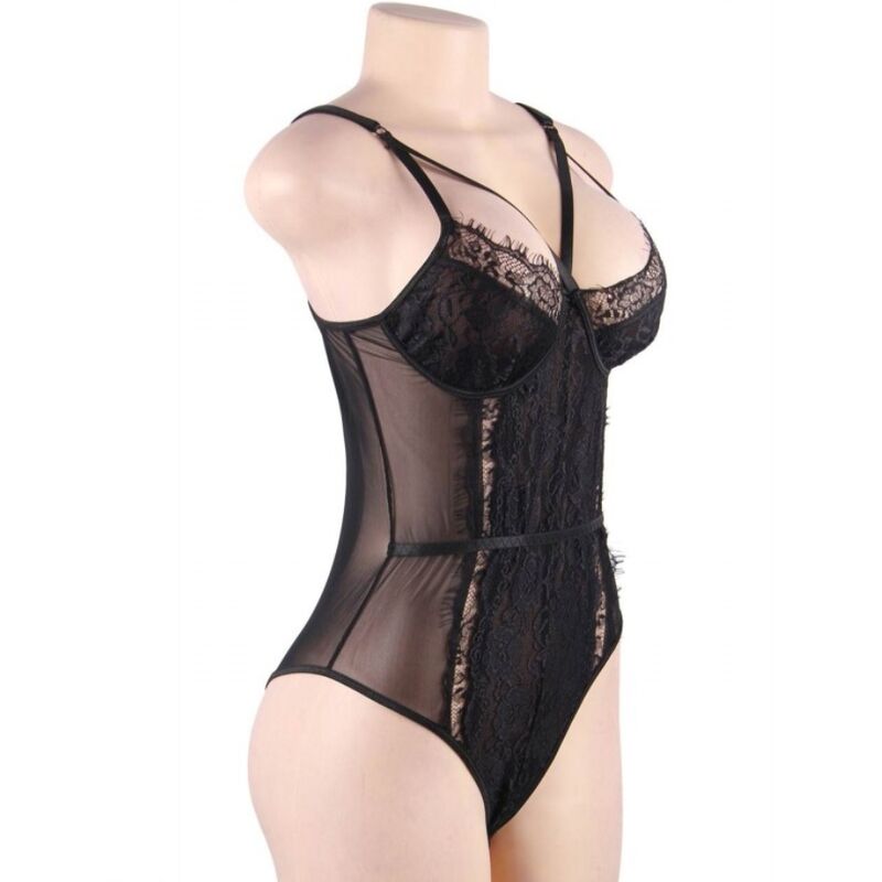 QUEEN LINGERIE - TEDDY DENTELLE NOIRE S/M QUEEN LINGERIE