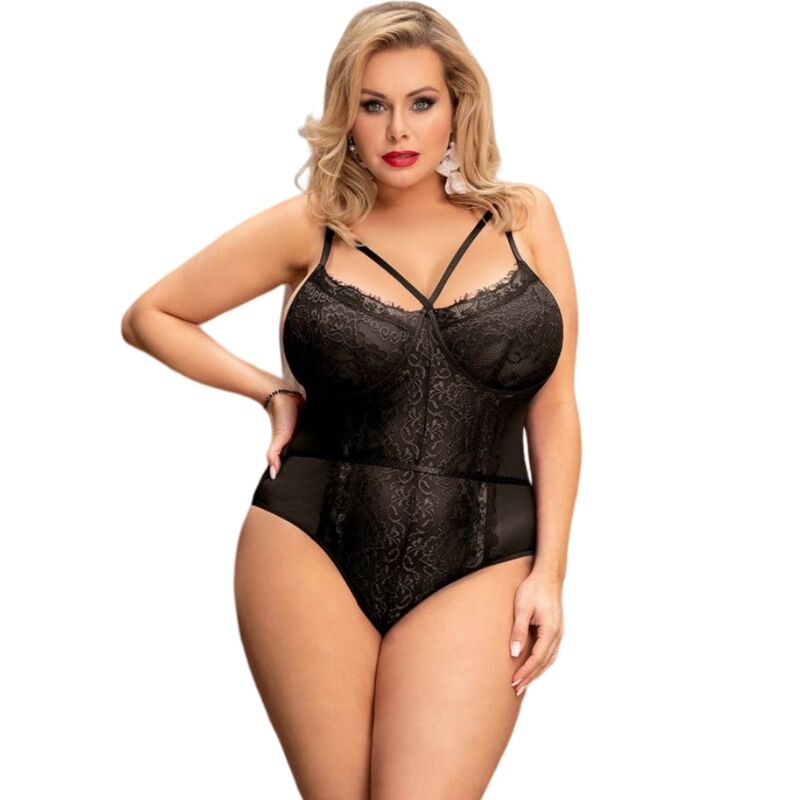 QUEEN LINGERIE - TEDDY DENTELLE NOIRE S/M QUEEN LINGERIE