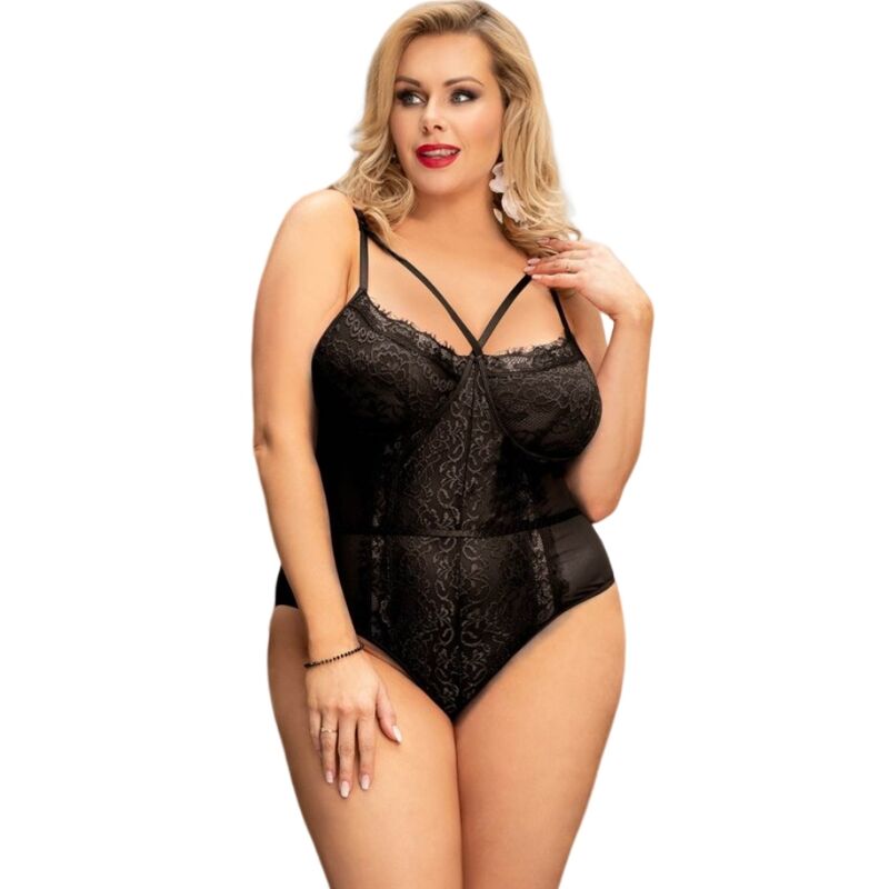 QUEEN LINGERIE - TEDDY DENTELLE NOIRE S/M QUEEN LINGERIE