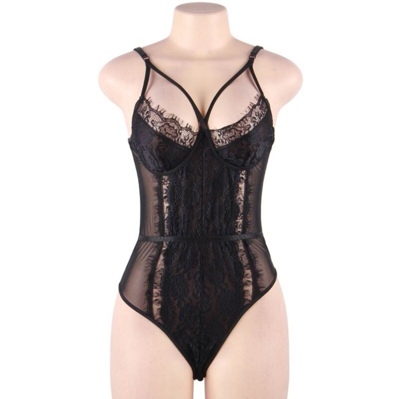 QUEEN LINGERIE - TEDDY DENTELLE NOIRE S/M QUEEN LINGERIE