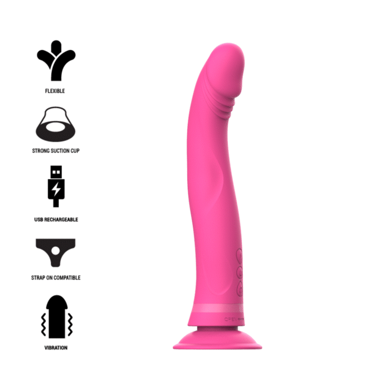 INTENSE - MICHELANGELO PINK SILICONE VIBRATOR DILDO INTENSE FUN