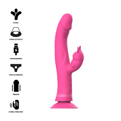 INTENSE - JULIO RABBIT VIBRATOR ROZĀ SILIKONS