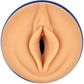 Realistic blonde pornstar-inspired Shona River pussy masturbator with textured skin-colored design for enhanced pleasure.