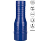 Blue PRIVATE Tube masturbator with real skin technology, waterproof feature, easy to use, superior suction, and 1-year warranty.