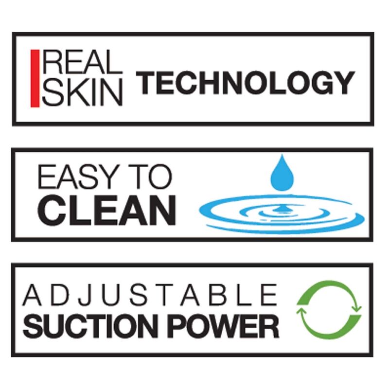 Features of PRIVATE masturbator: Real Skin Technology, Easy to Clean, Adjustable Suction Power with icons for each feature.