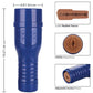 Blue Romy Indy pornstar masturbator with realistic texture and lifelike design, adjustable suction, and dimensions 3.5” x 10.2”.