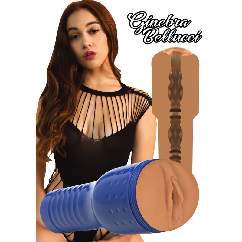 PRIVATE - Ginebra Bellucci Pussy Masturbator with realistic caramel design and textured interior for sensational stimulation.