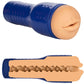 Shona River mouth masturbator with textured interior, blue casing, and realistic design for intense stimulation.
