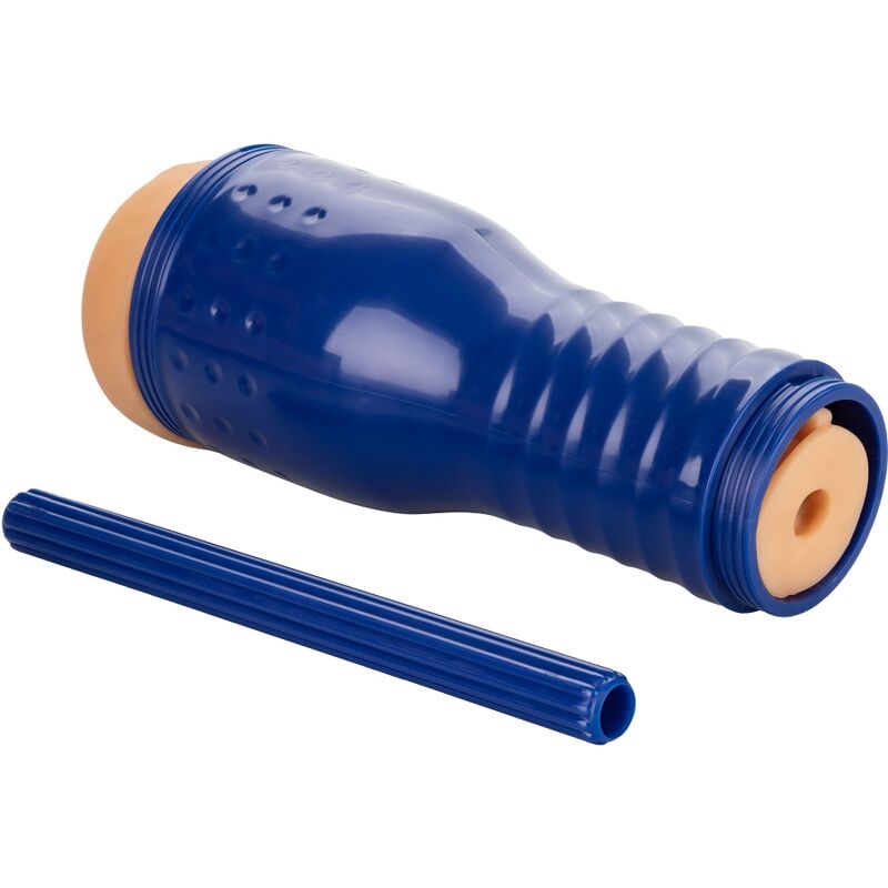 Blue Shona River Mouth Masturbator with realistic texture and tight orifice, designed for sensational stimulation and attraction.