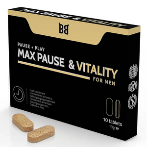 BLACK BULL - MAX PAUSE & VITALITY RETARDANT FOR MEN 10 CAPSULES - LoveYou.lv